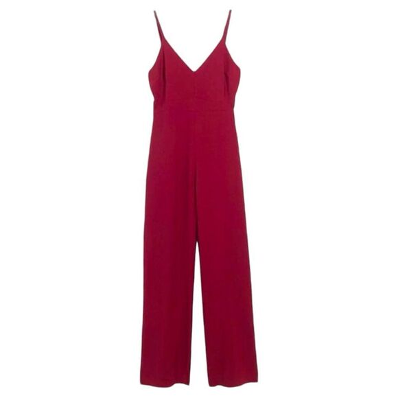 Madewell Thistle Cami Jumpsuit Burgundy Wide Leg Size 6 • NEW WITH TAGS • - Picture 4 of 9
